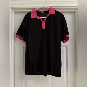 Pink & black polo shirt
